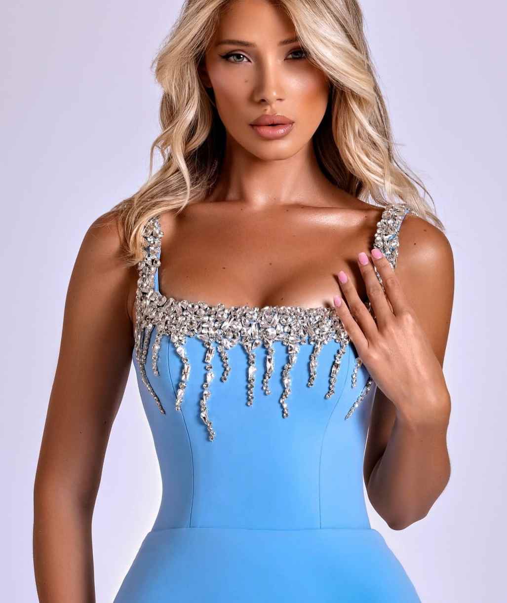 New Evening Dress Boat-Neck Mermaid Prom Gowns Shine Beads Satin Applique Prom Dress Sequined Robes De Mariee Size Customized vestido de novia L252083
