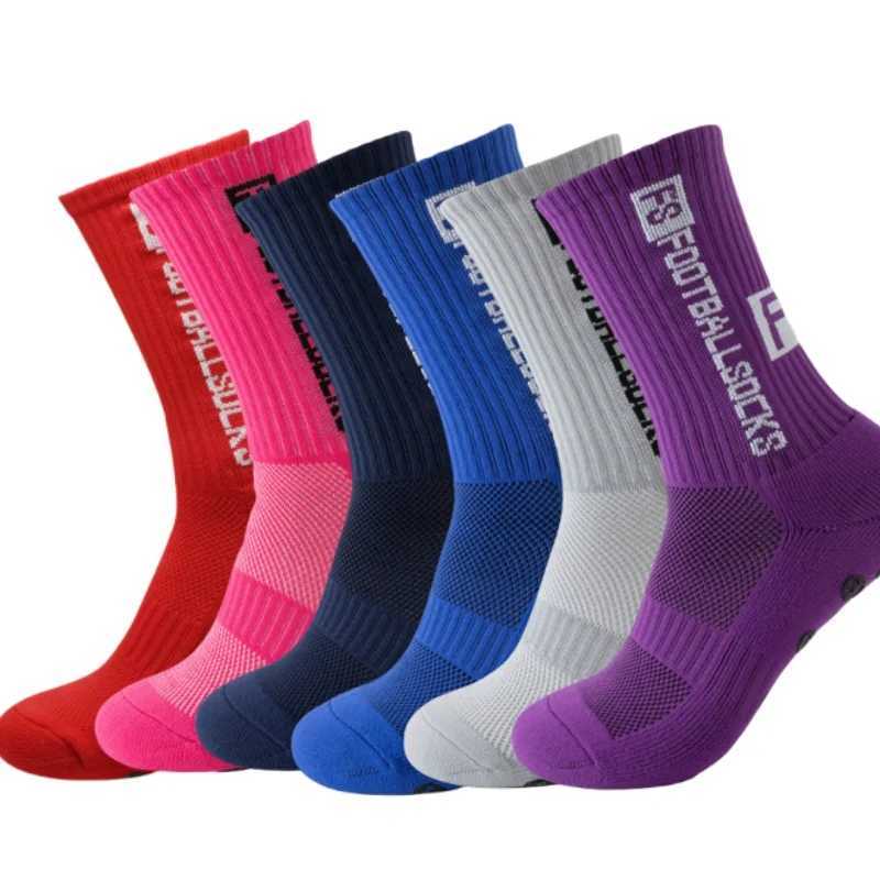 6PairsLot FS Football Socks New Style Round Silicone Suction Cup Grip Anti Slip Soccer Socks Sports Men Baseball Rugby Socks D250911