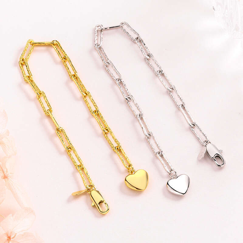 Live Fashion Heart for Women, Ins Trend Niche Design Heart-shaped Simple Bracelet Jewelry