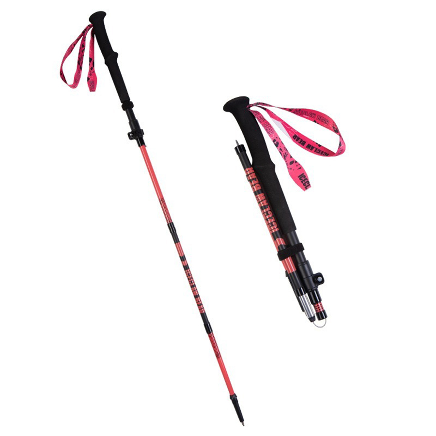 Carbon Fiber Trekking Poles Folding Lightweight Hiking Sticks Portable Walking Stick with EVA Handle for Women Men Hiking Camping Climbing
