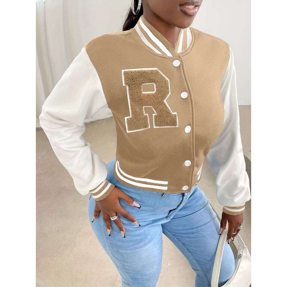 Women's Clothing New Casual Fashion All Match Baseball Jacket