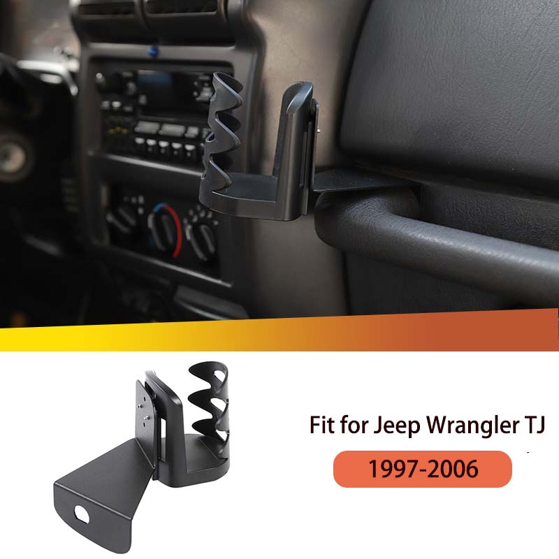 ABS Black Car Water Cup Stand For Jeep Wrangler TJ 1997-2006 Interior Decoration Accessories