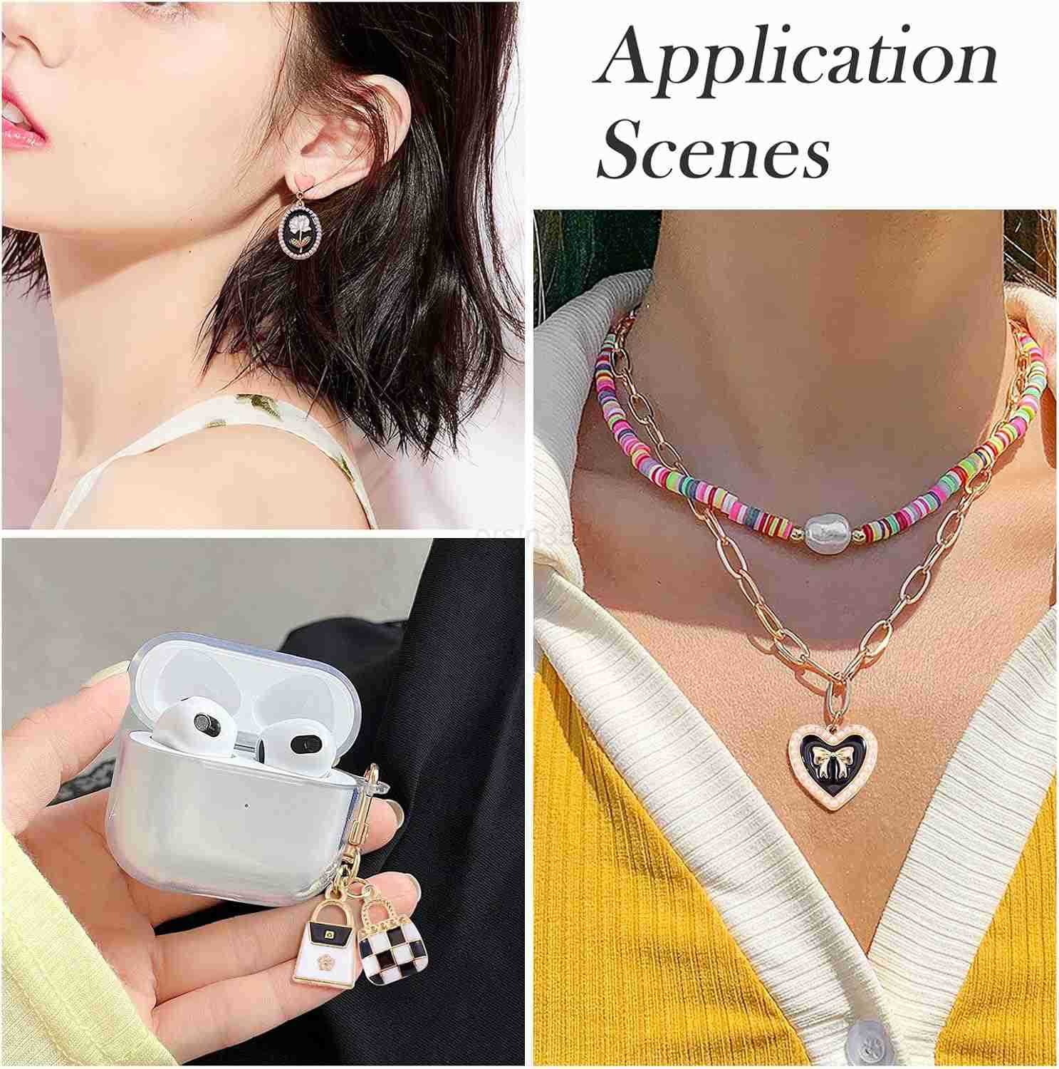 40Pcs Enamel Fashion Women Makeup Charms Lipstick Hat Bag High Heels Alloy Pendants for DIY Earring Necklace Jewelry MakingW250911