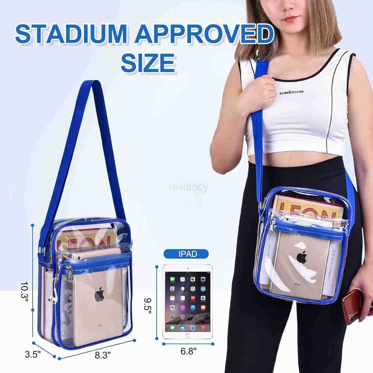 Clear Purse Bag for Stadium Events Clear Messenger Bag for Men and WomenW250911