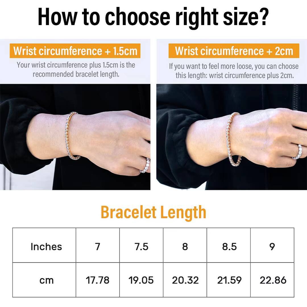 Wholesale 14K White Gold Plated 5A CZ Tennis Chain Bracelet Women Mens Jewelry Iced Out Moissanite Diamond Tennis Bracelet