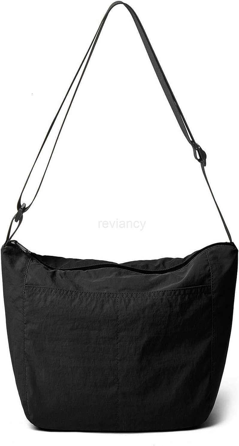 Nylon Crossbody Purse Unisex Casual Waterproof Shoulder Sling Bag With Adjustable Wide StrapW250911