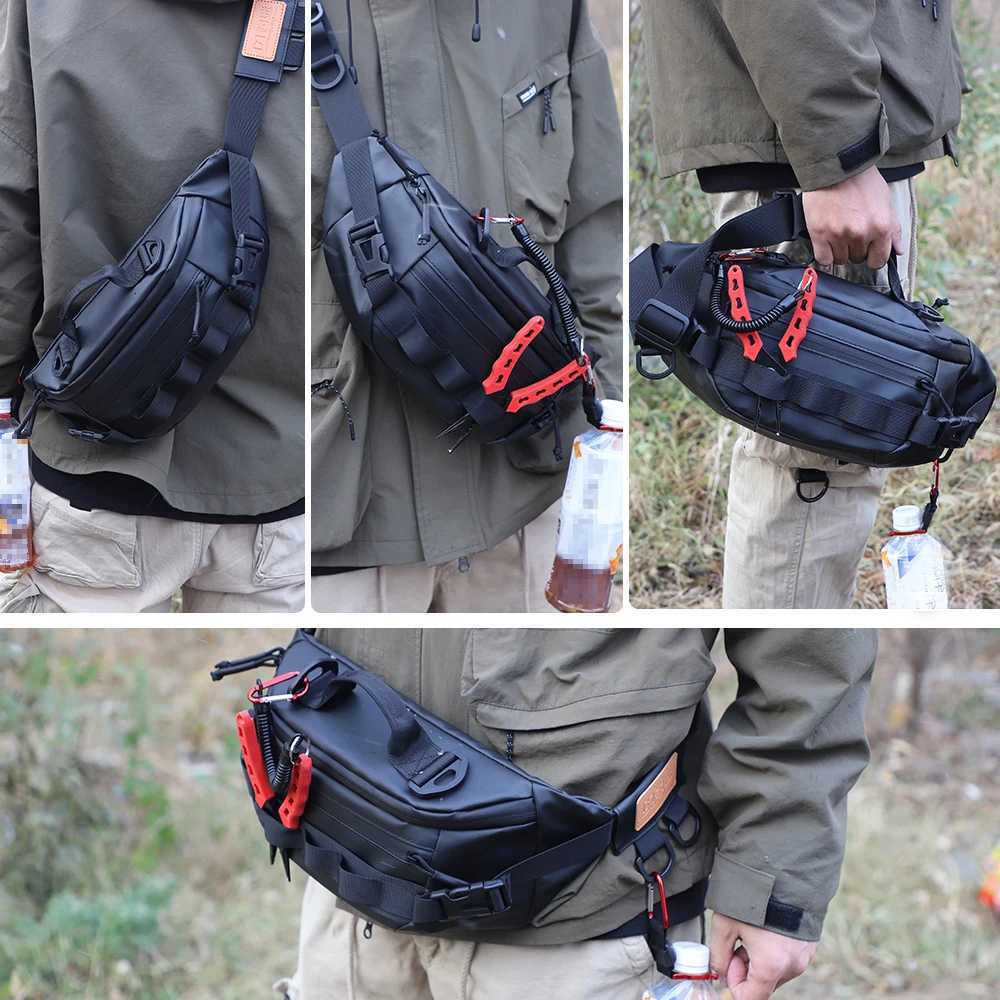 Outdoor Lure Bag Multifunctional Waterproof Portable Oxford Fishing Rod Travel Bag Rod Fishing Chest Pack Z250911