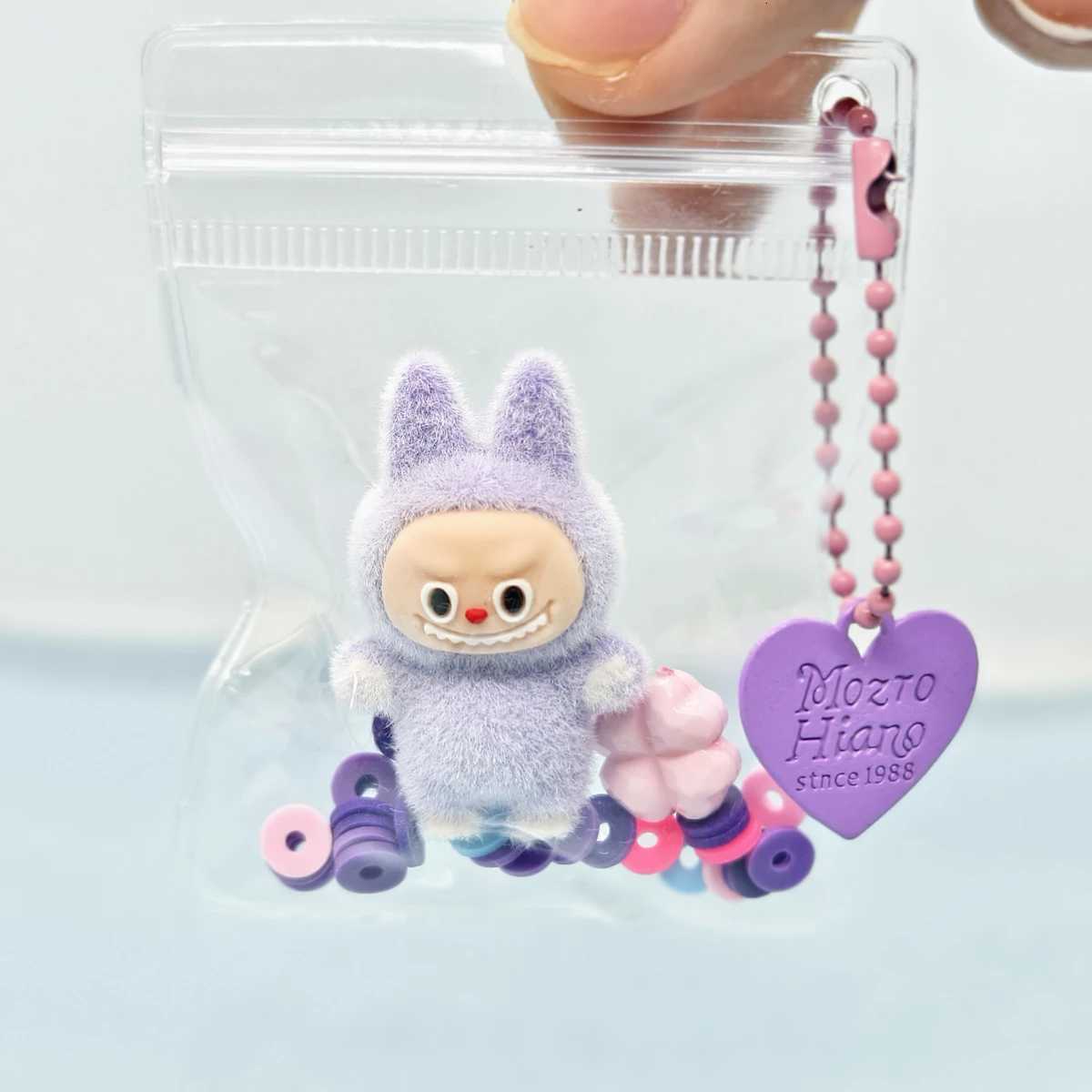 Transparent Bag Pendant Creative Design Cool Plush Cartoon Rabbit Lucky Keychain S250911hhgr