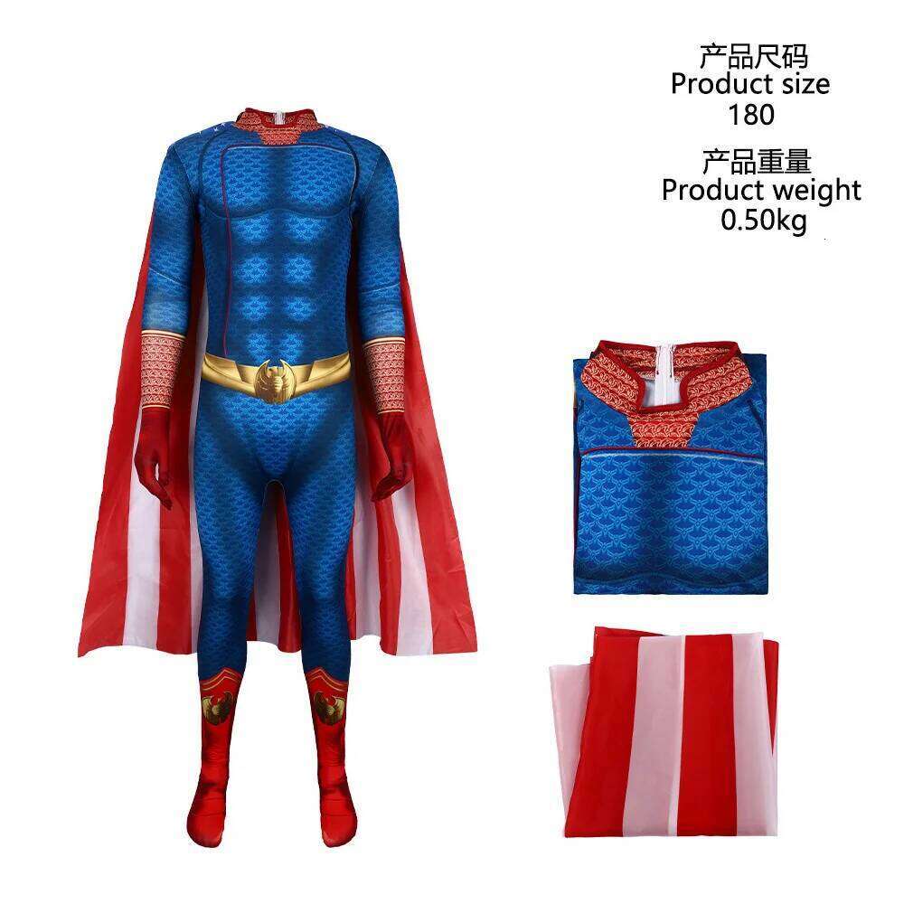 Halloween adult Homelander cosplay ju mpsuit costume costume adult male cosplay cosplay costume fancy dress u p party jumpsuit