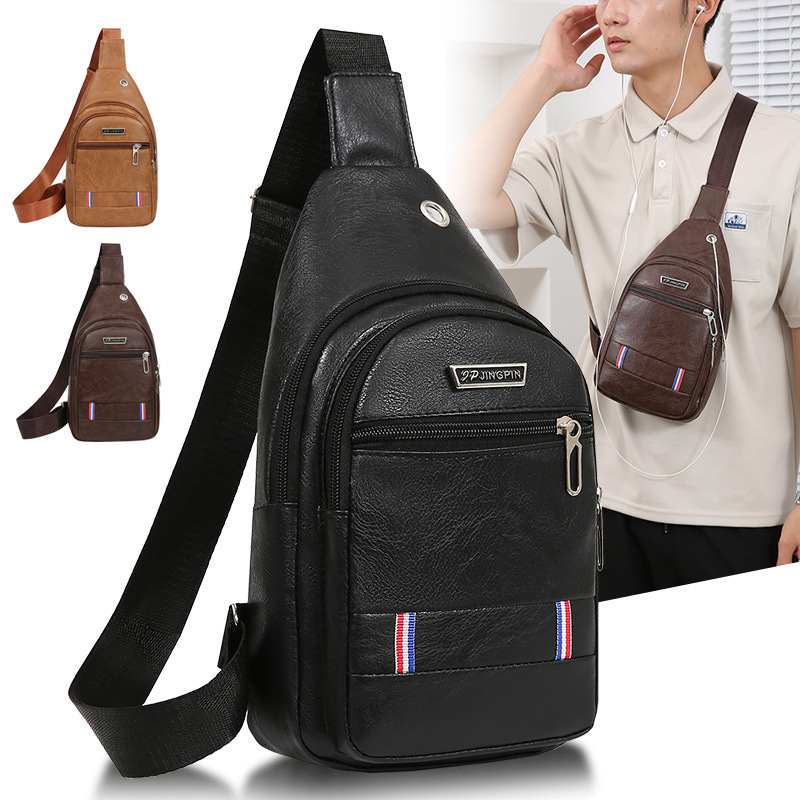 Crossbody Bag Designer Bag Free Shipping Casual Sports Waterproof Luxury Bag Outdoor Korean Style Trendy Men S Crossbody Bag PU Chest Bag Men S Chest 
