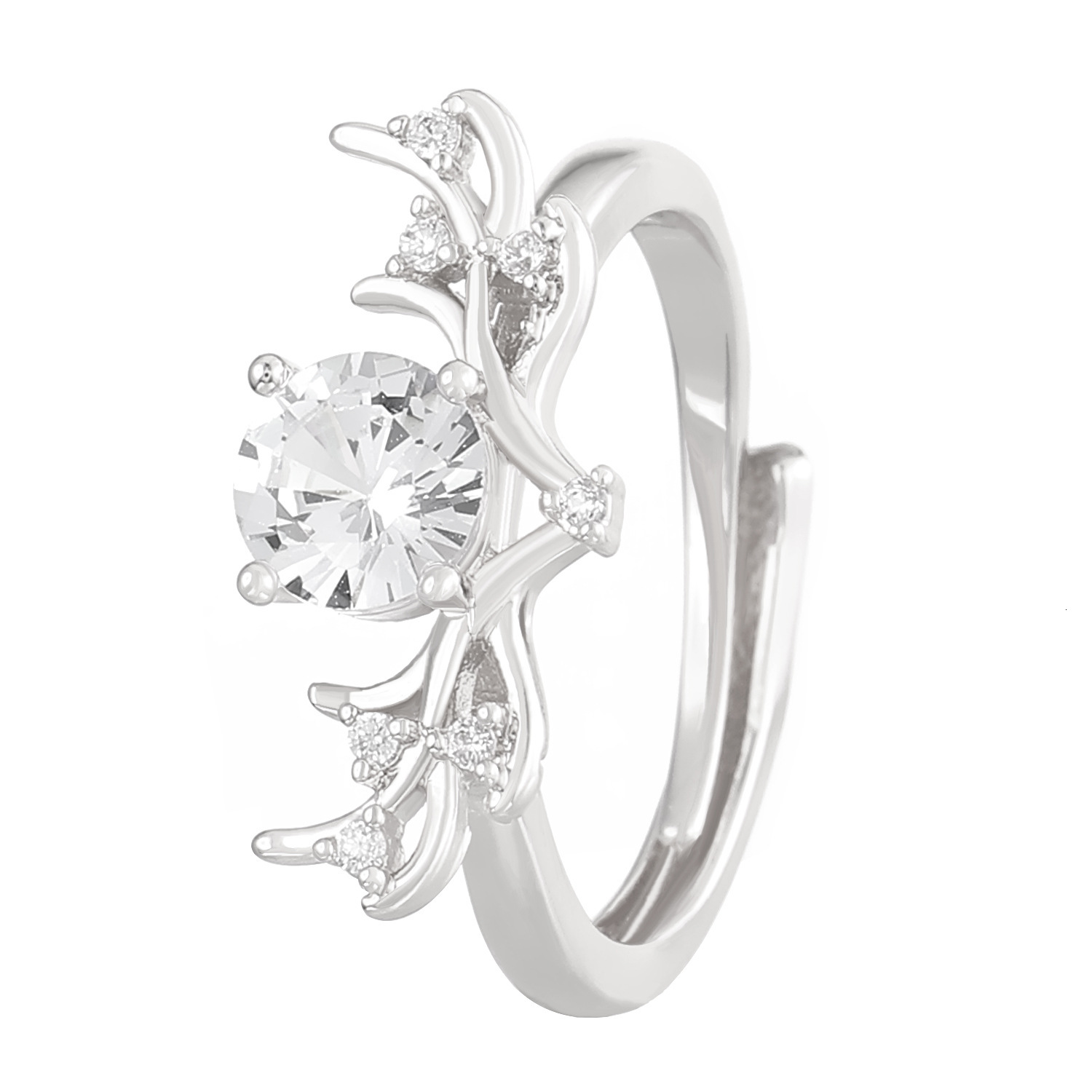 A Deer With You Antler Female Mori Hand Light Luxury Fashion Temperament High-Grade Ring New Jewelry