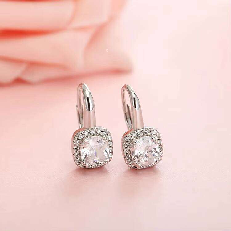 Moissanite Sterling Sier Jewelry Aaa Valentine Earrings