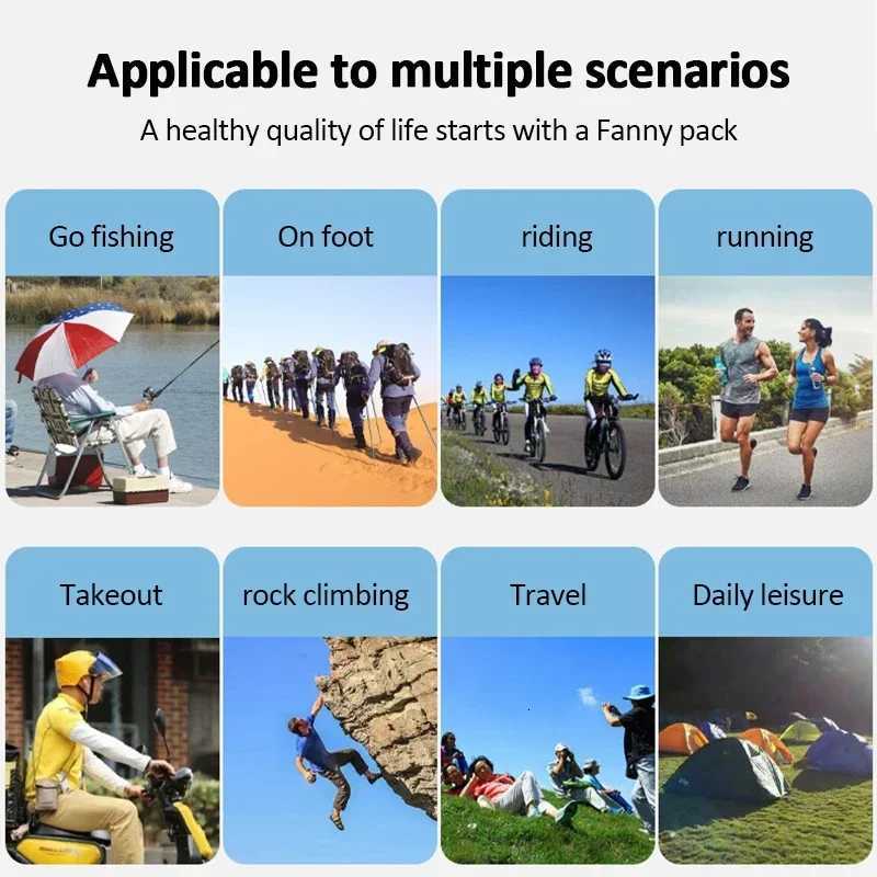 Sports Fanny Pack Women Belt Bag Men Running Waist Bag Mobile Phone Gym Bags Running Accessories Adjustable Strap Waist Bags Z250911