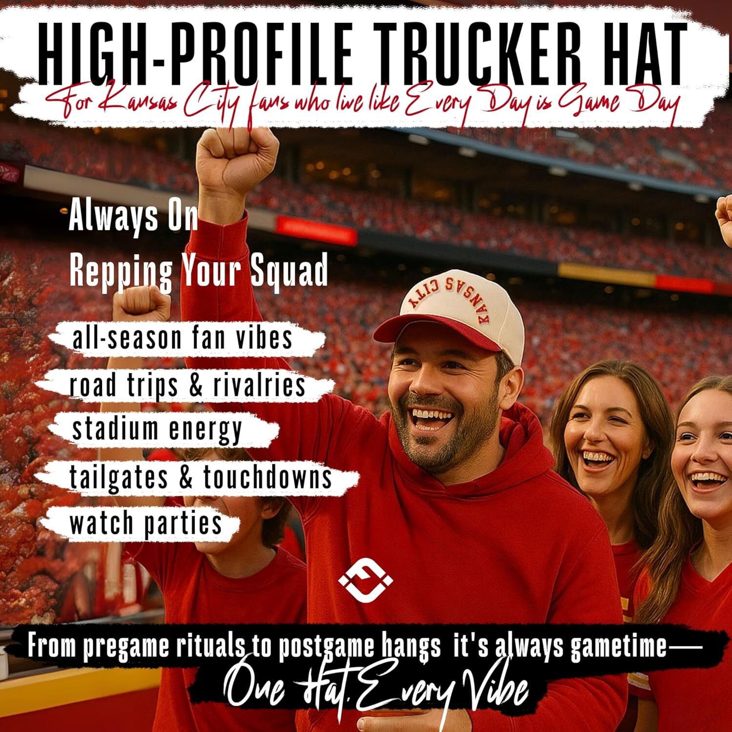 Upside Down City Trucker Hat for Men and Women Unisex 3D Embroidered Gameday Baseball Cap, Retro Snapback Hats