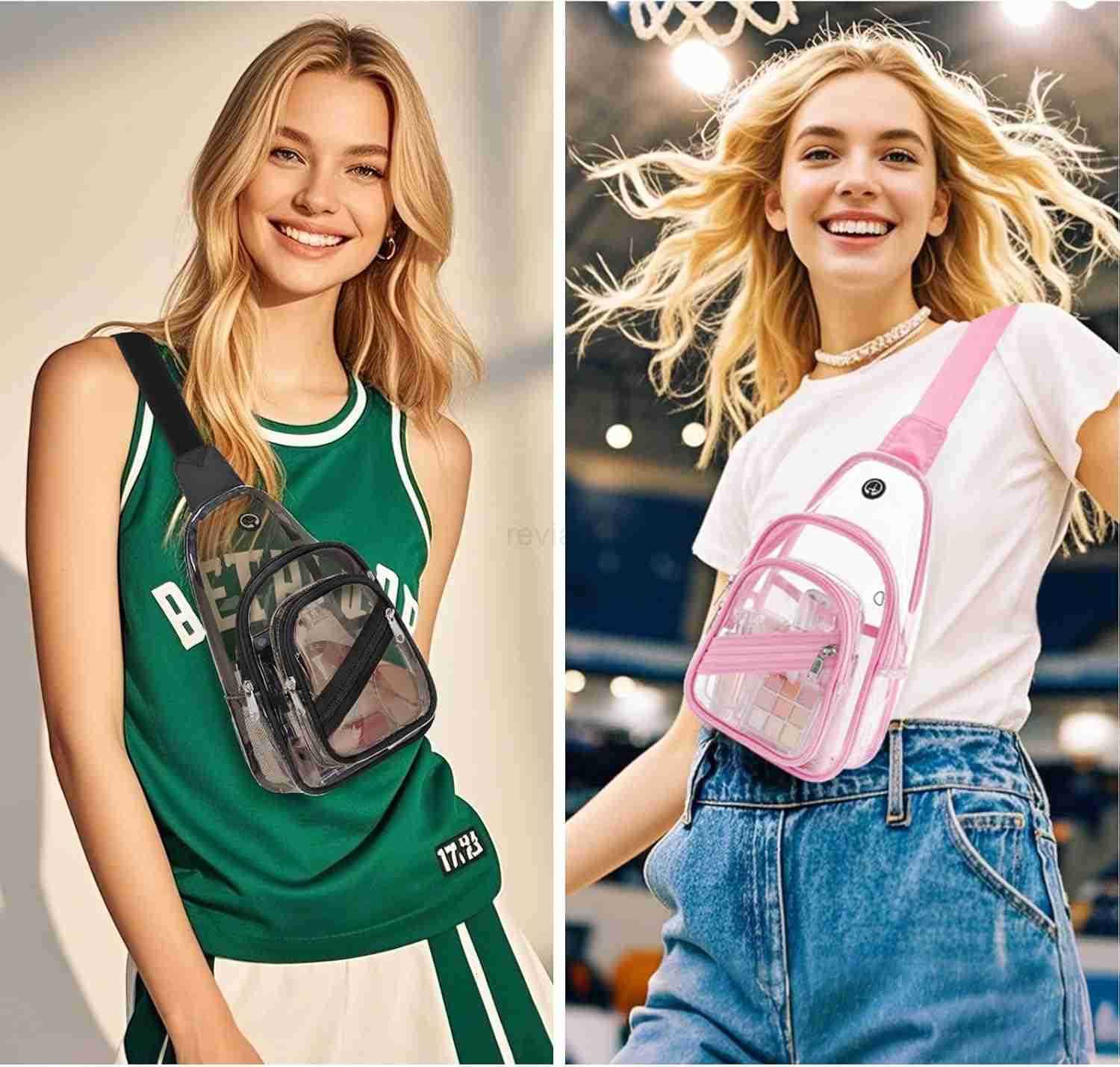 Clear Bag for Stadium Events Clear Backpack Purse for Women Waterproof PVC Crossbody Fanny Pack for ConcertW250911