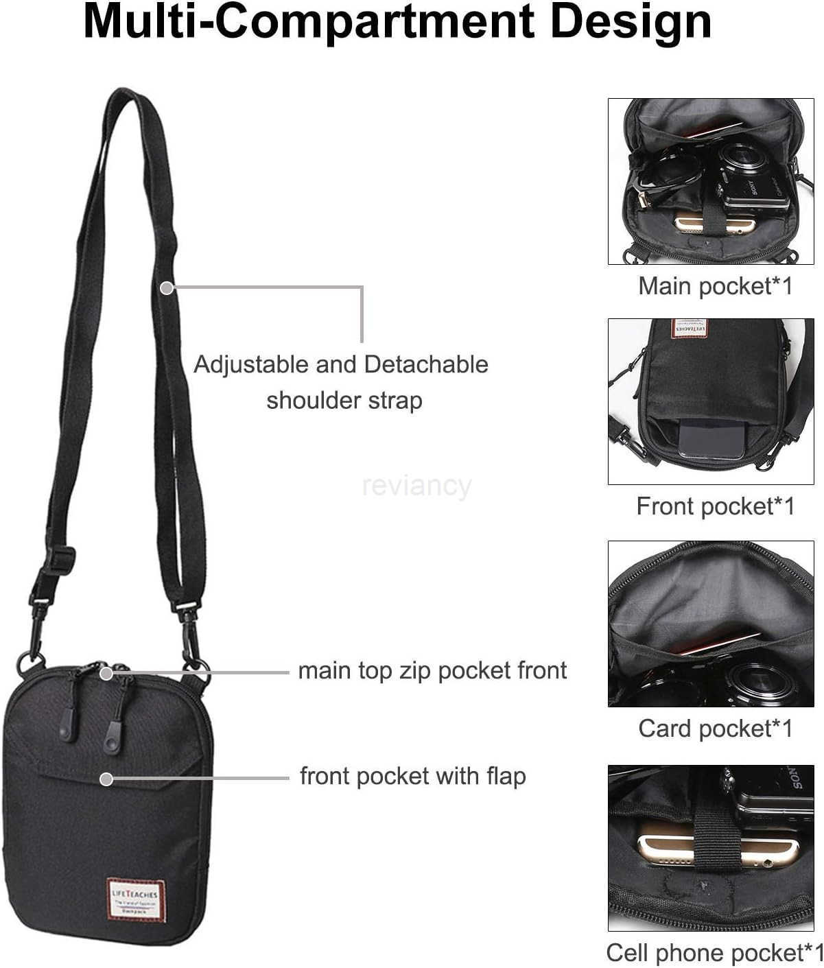 Small Crossbody Bag for Men Mini Messenger Bag Shoulder Bag for Phone PassportW250911