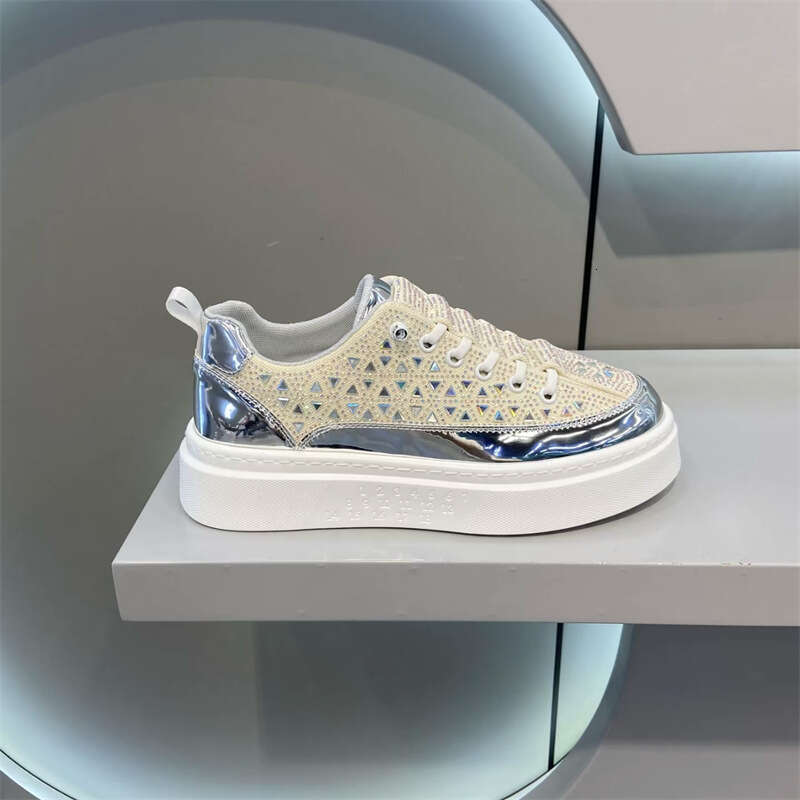 Kuaishou Same Style Summer Fabric Rhinestone Slip-On Breathable Fashion Soft Sole Sneakers Personality Comfortable Versatile Trendy Men's Shoes