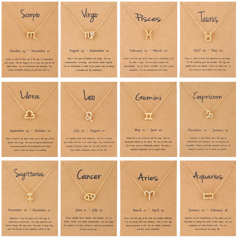 Personalized Creative Twenty Fashion Simple Pendant Necklace Zoc Collarbone Chain With Cardboard