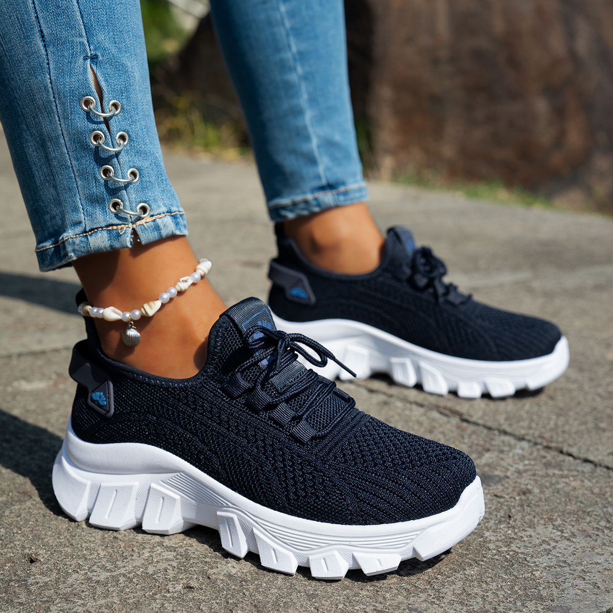 Autumn new designer shoes for women lightweight and breathable dad shoes plus size women's shoes breathable sports shoes