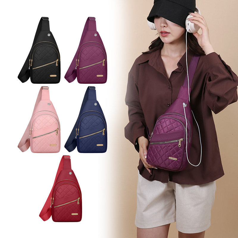 Women S Chest Bag Multi Layer Simple Free Shipping Commuting Large Capacity Shoulder Bag Trendy Designer Bag Luxury Bag Fashion Diamond Small Niche Cr