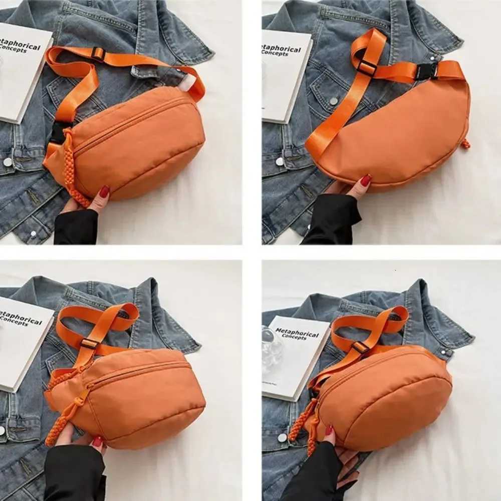 Chest Bag Banana Bag for Women Sling Crossbody Waist Pack Canvas Running Waist Bag Casual Sport Half Moon Belt Bag Z250911