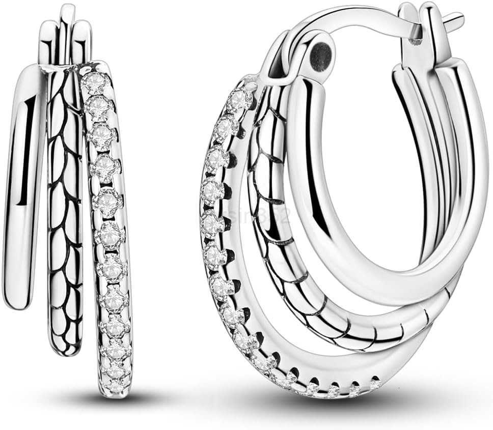 925 Sterling Silver Huggie Hoop Earrings Butterfly Posts Thick Chunky Hoops for Women Small Tiny cuff Cubic Zirconia Snake Heart EarringW250911