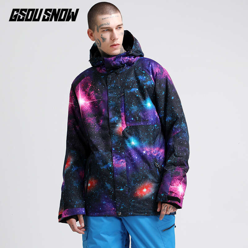 Men's Ski Clothes South Korea Thick Warm Snow Windproof Waterproof Double Snowboard Suit Men