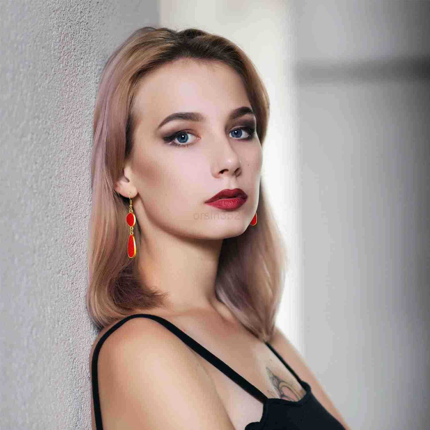 12 Pairs Faux Druzy Drop Earrings Crystal Pendant Dangle Multicolor Stainless Steel Earrings for WomenW250911