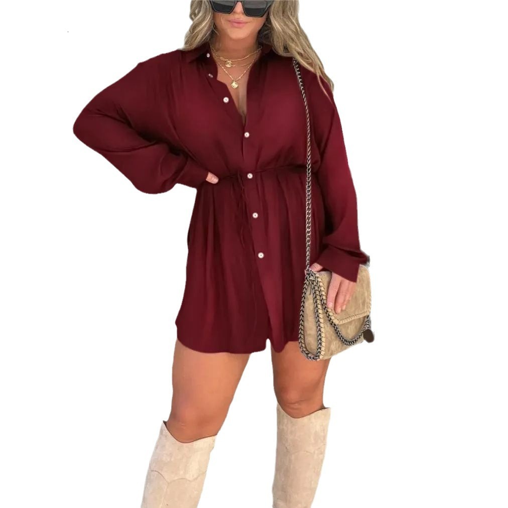 2025 autumn new women's S fashion solid color long sleeved shirt jumpsuit autumn and winter new designer women's long sleeved top knitted cl