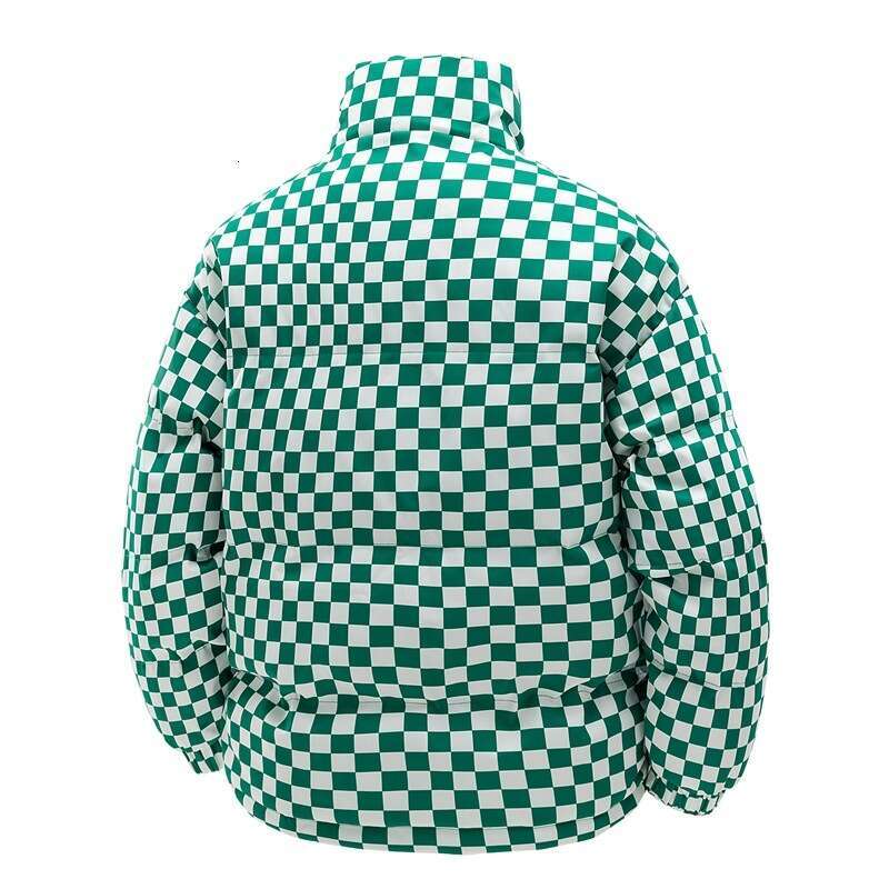 Square Unisex Winter New Loose Thickened Coat Couple Style Stand Collar Cotton Padded Jacket for Men