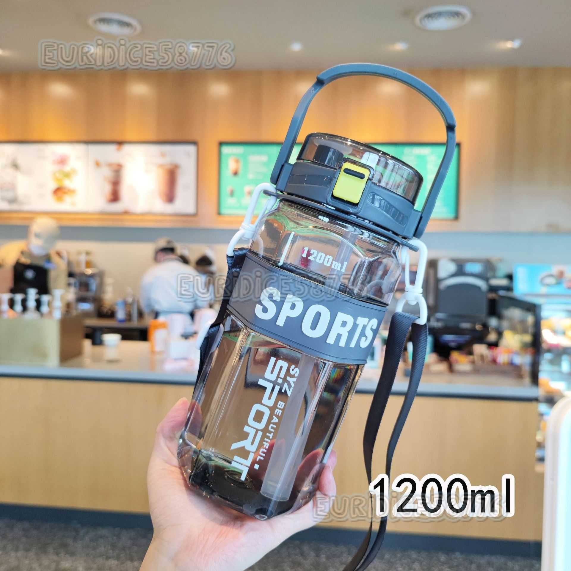 Summer New Transparent Water Cup Portable Strap Large Capacity Outdoor Sports Water Cup H250911