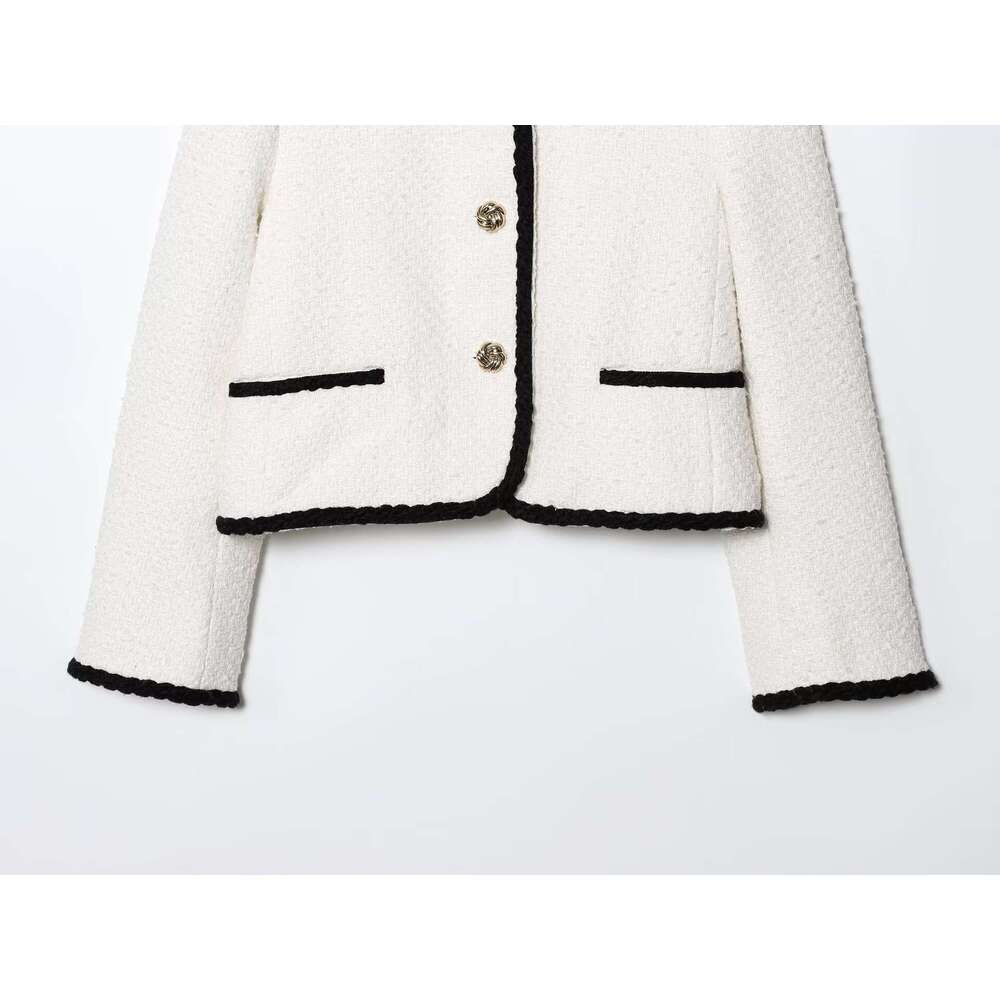 2025 New Fashion Elegant Women's Small Chanel Style Trimmed Fleece Jacket 1293054