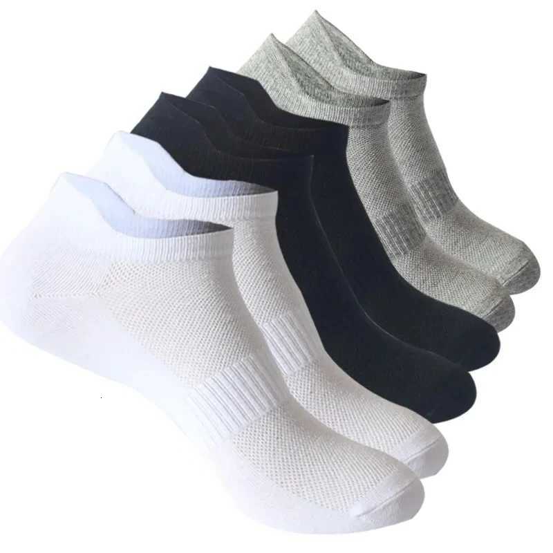 110 Pair Ankle Socks Womens and Mens Couple Student Cotton Ear New Plus Size Mesh Athletic Sports Running Solid Color Boat Sock D250911