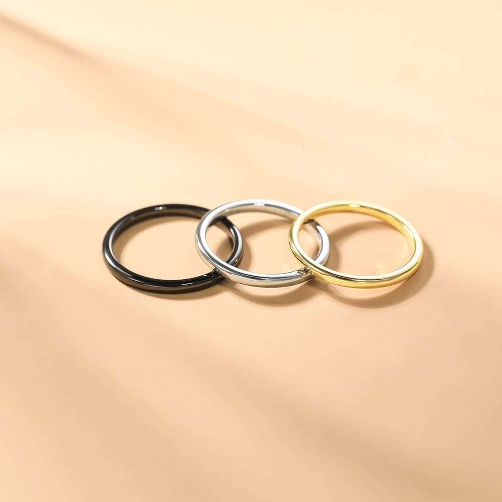 2mm 4mm 6mm Tungsten Wedding Bands Ring for Women Men Rose Gold/Sier/Gold/Black Polished Slim Engagement Promise Rings Comfort Fit Size 4-13