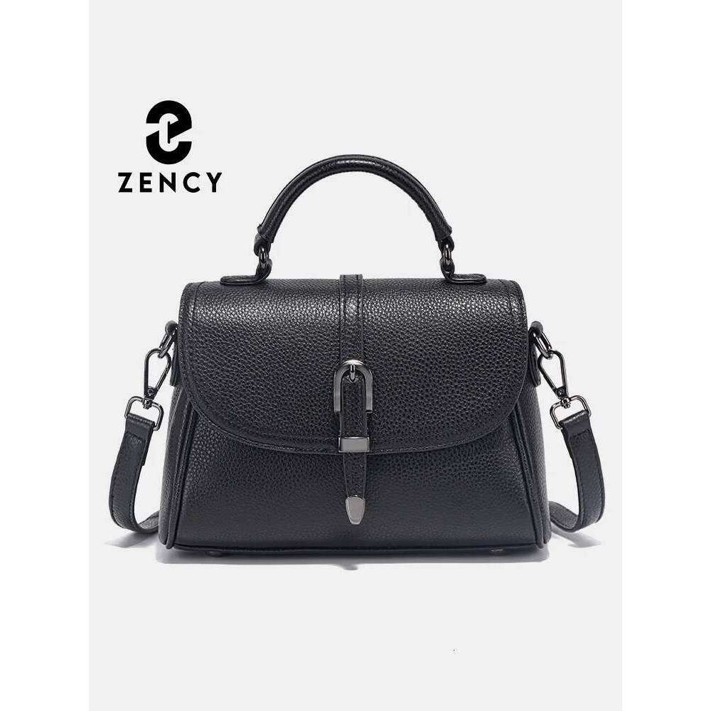 Zency Women S Genuine Leather Top Handle Simple Fashion Bag