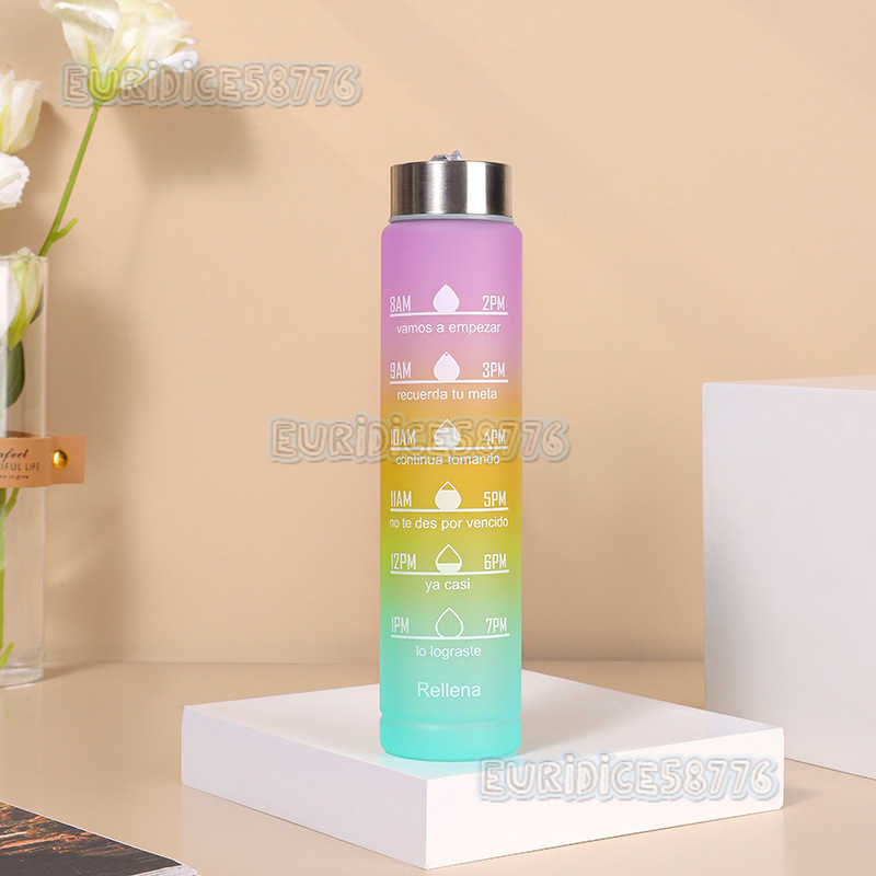 Sports Water Bottle Summer Large Capacity Cup for Men and Women Students Outdoor Portable Celebrity Style Water Bottle H250911