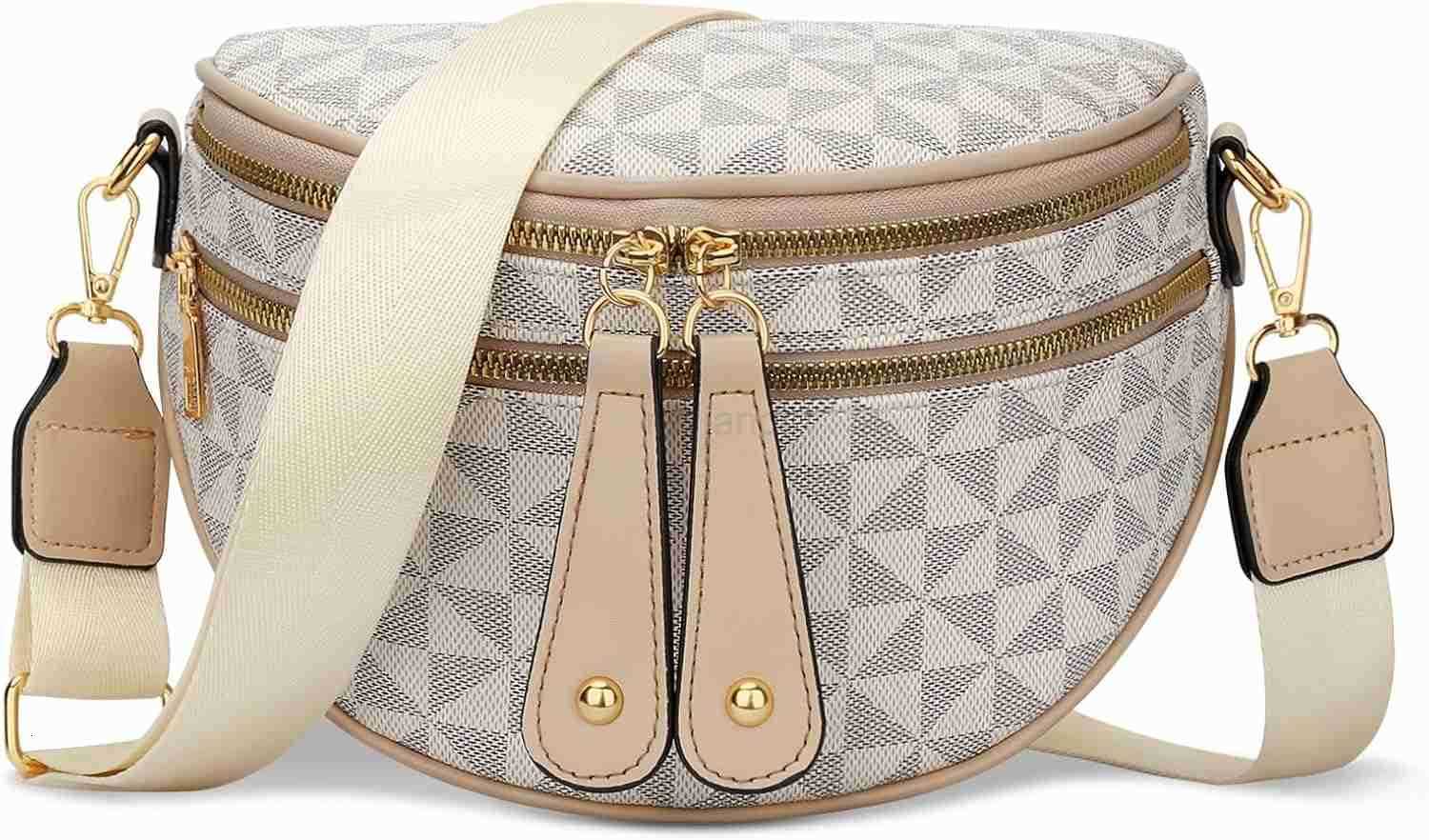 Crossbody Sling Bag for Women Trendy Fanny Pack Vegan Leather Chest BagW250911