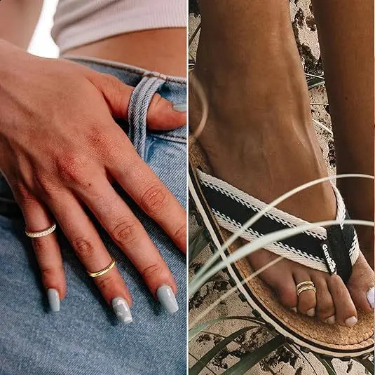 Highend Copperplated 14k Gold Inlaid Zircon Open Toe Ring Niche Versatile Foot Ring 250910