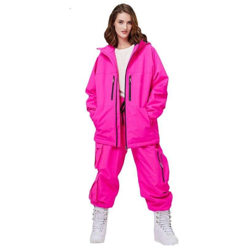 Snowsuit Double Board Men's And Women's Windproof Warm Ski With Extra Fat