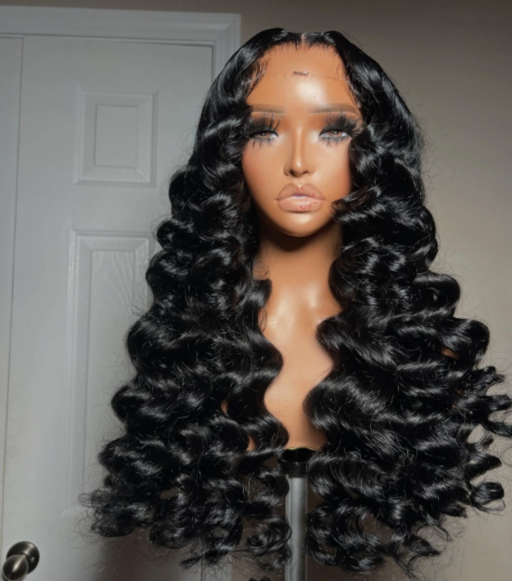 30 Inch Deep Wave Frontal Wigs 13x6 HD Lace Frontal Wigs Curly Human Hair Wigs Pre Plucked Brazilian 200 Density Glueless Wigs Ready To Wear For Women
