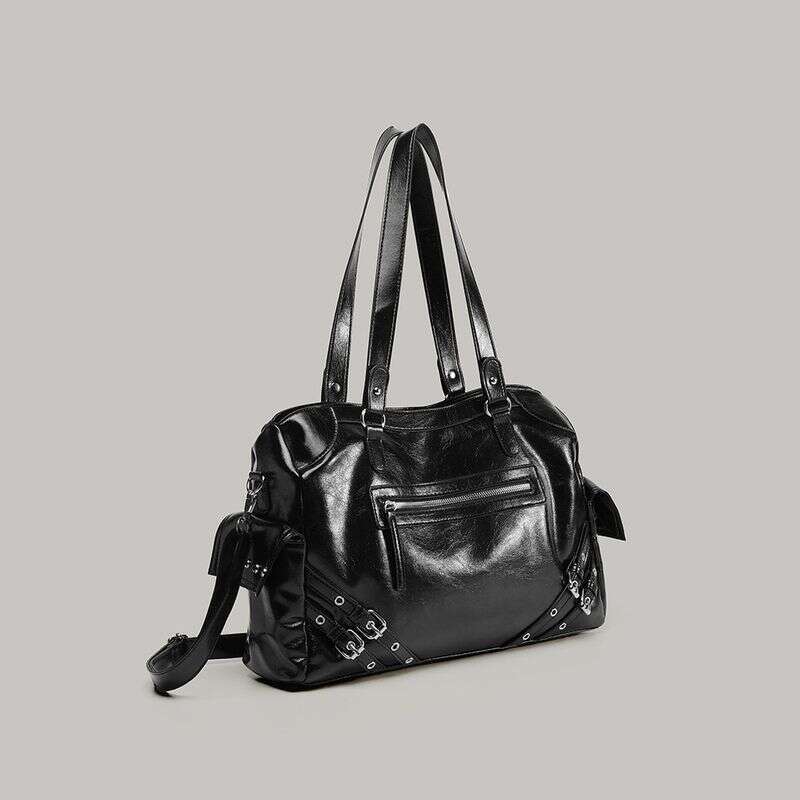 Korean INS Rivet Design Tote For Women 2025 Summer New Large Capacity Motorcycle Hot Girl Style Crossbody Bag