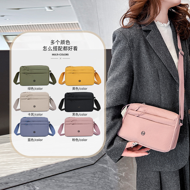 New Oxford Cloth Multi Layer Small Square Bag Casual Outing Travel Shoulder Bag Luxury Designer Bag Bag Versatile Phone Free Shipping Crossbody Bag