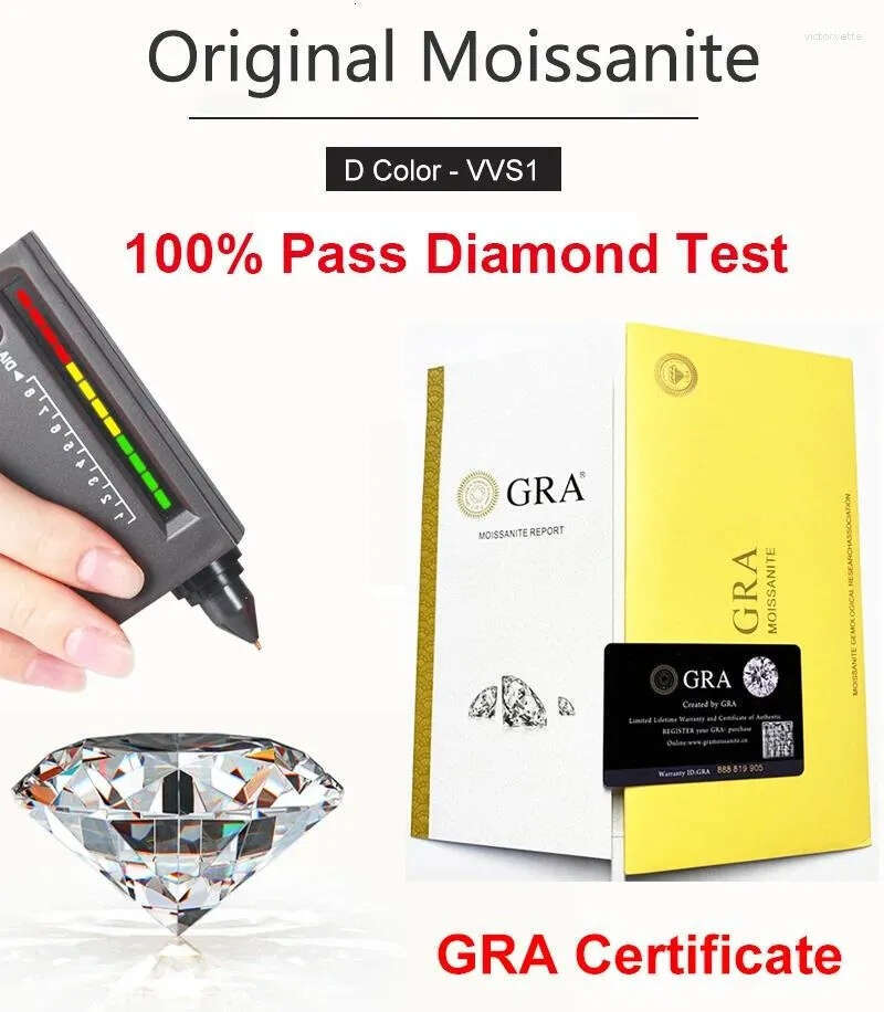 Cluster Rings COSFIX D Color Women Moissanite Ring Sier Oval Cut For 3ct Full