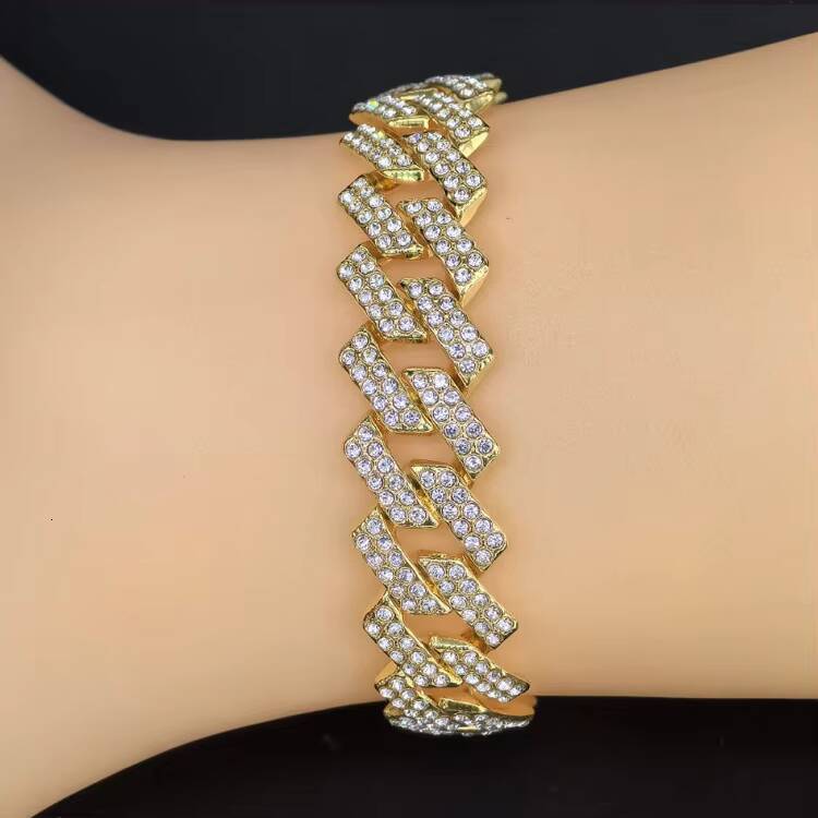 Big Cheap Gold Hypoallergenic Moissanite Iced Out Loose Baguette Cuban Link Chain 15mm Necklace Jewelry for Men