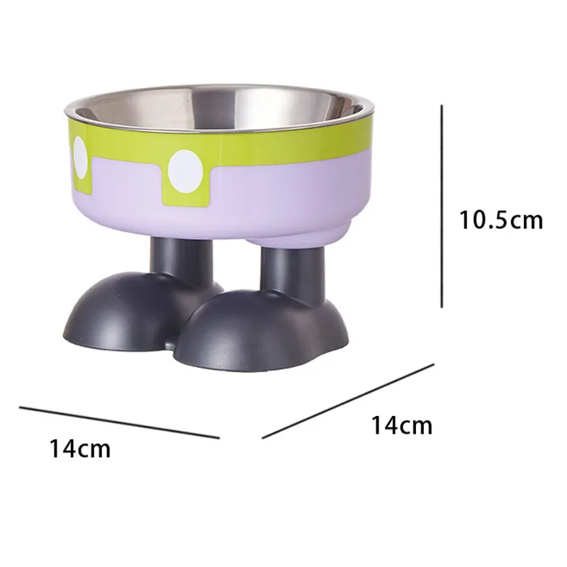 Pet Stainless Steel Bowl Anti Slip Large Capacity Dog Bowl Cat High Footed Bowl Neck Protection Pet Bowl Anti Knock Cat Bowl