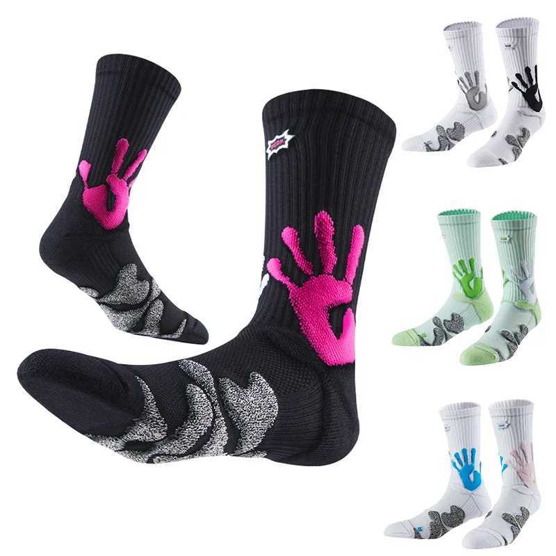 Athletic Crew Socks with Thicker Padding Elastic Sport Basketball Socks for Outdoor Activities AntiSlip Comfy Socks D250911