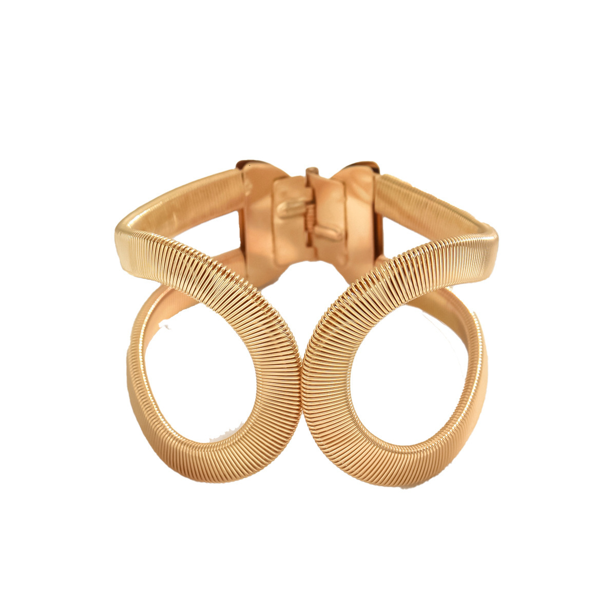 Luxury Brand Designer Jewelry Minimalist Exaggerated European And American Style Women's Bracelet Jewelry Personality Spring Folding Wrap Design 