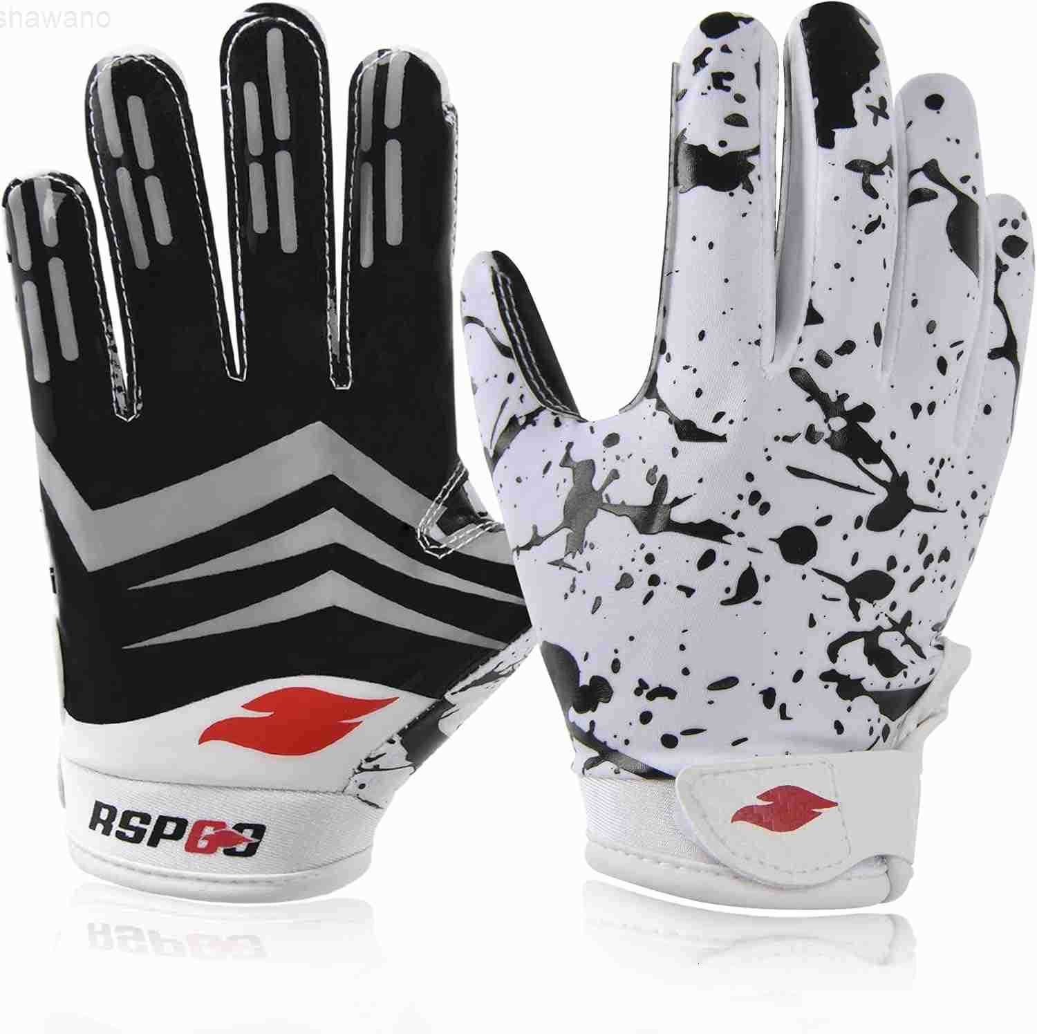 Football Gloves Youth Enhanced Grip Silicone Wide Receiver GlovesW250911