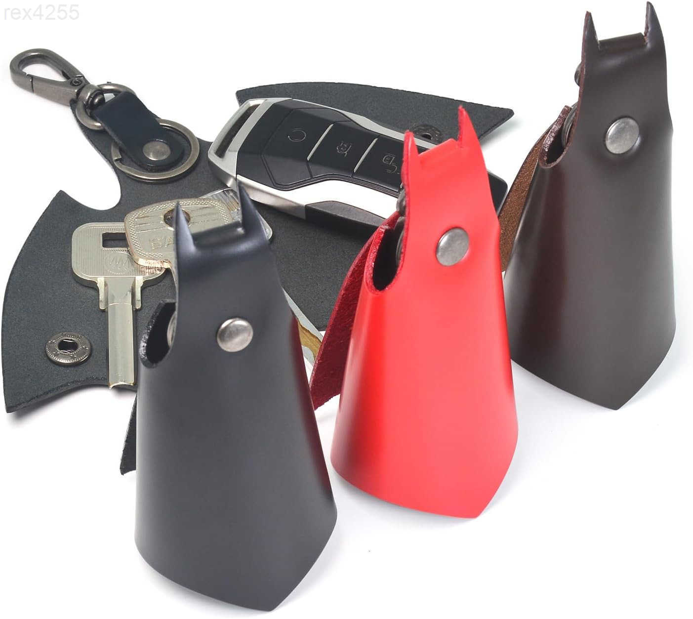 KeyChain Leather Bat Shape for men gifts and women Car key fob caseLeather fashion pop keys ring cover holderW250911