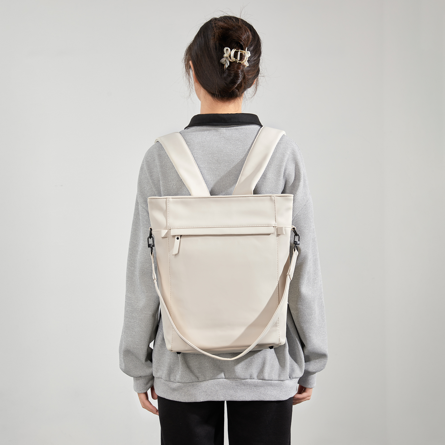 Design sense niche commuting backpack computer bag female college student business backpack dual-use new large capacity backpack